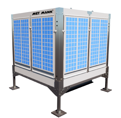 Climatizadores evaporativos con ventilador centrífugo de 5.760 a 60.644 m³/h para enfriar y renovar el aire en locales industriales